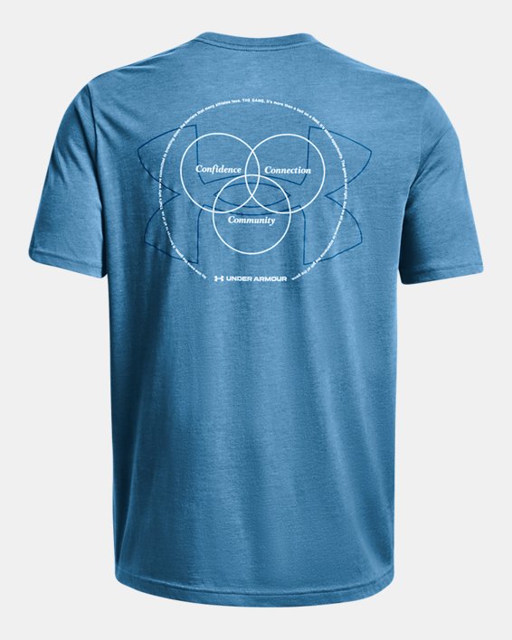Camiseta de manga corta UA Left Chest Confidence, Connection, Community para hombre, Blue, pdpMainDesktop image number 5